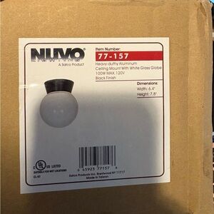 Nuvo Lighting Ceiling Mount with White Glass Globe